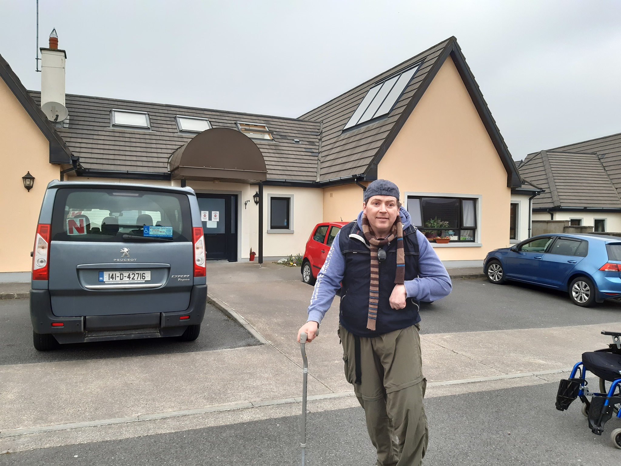 brain injury survivor Brian Hogan makes the most of cocooning to take up a walkathon in aid of Acquired Brain Injury Ireland