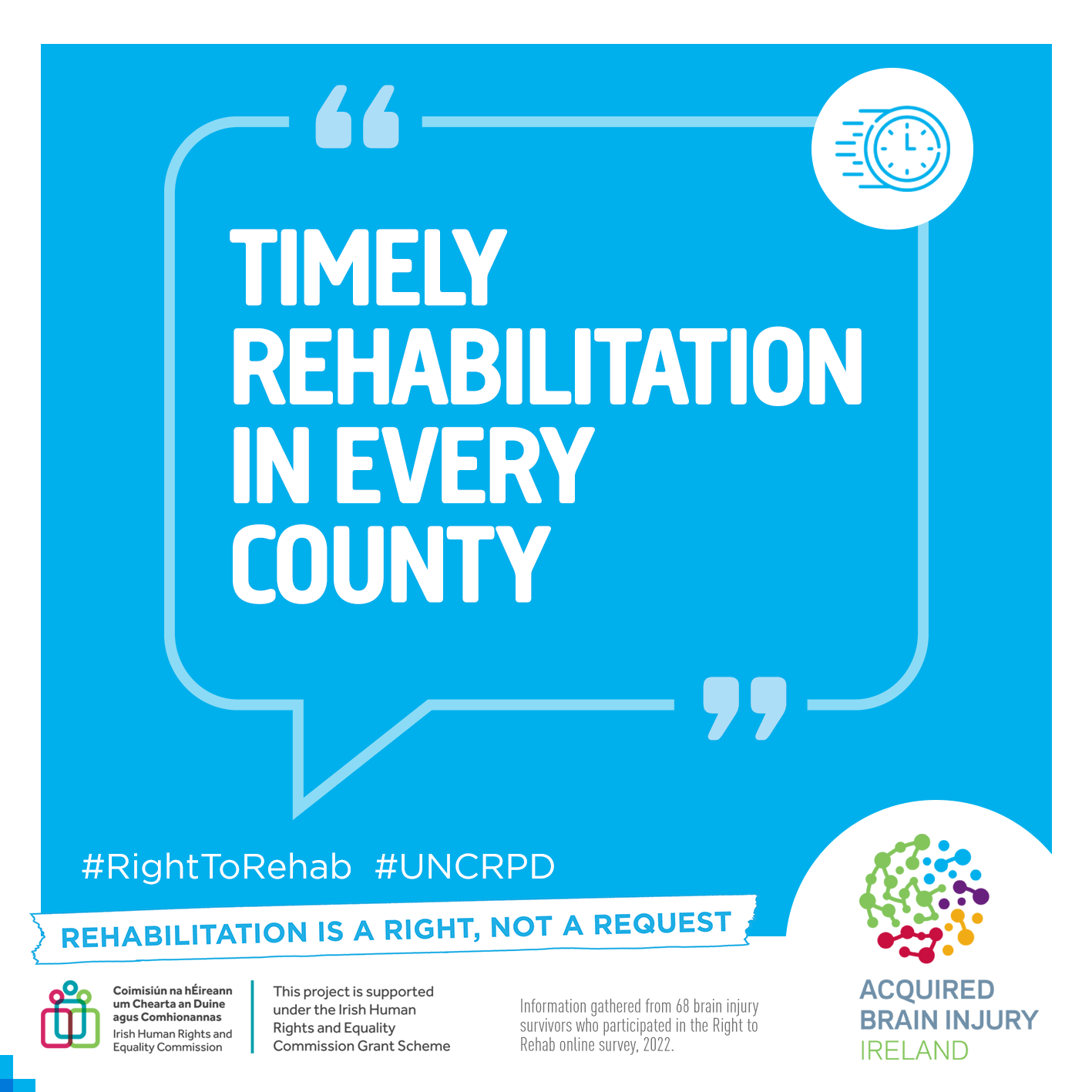 Right to Rehab Campaign Image Timely Rehab icon quote